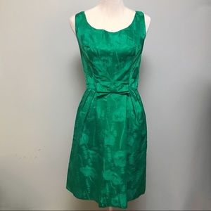 Vintage 1960s emerald green cocktail dress